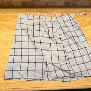 Black and Purple Lavender Plaid Checkered Miniskirt Nasty Gal Size 8